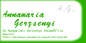 annamaria gerzsenyi business card